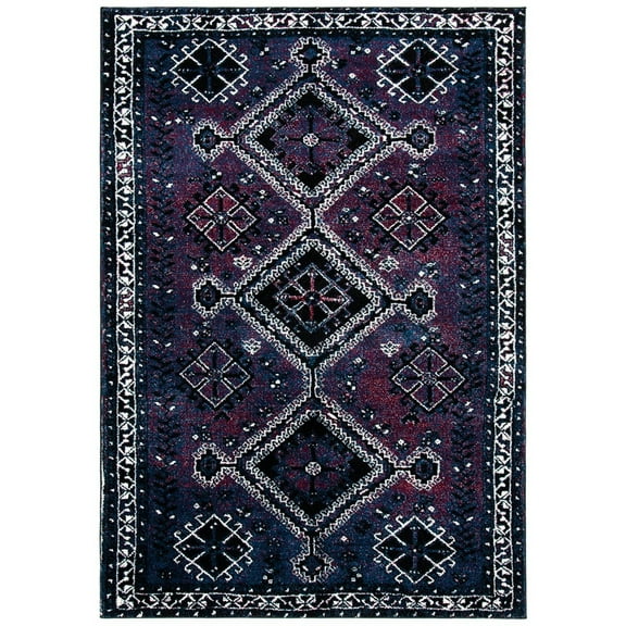 SAFAVIEH Vintage Hamadan Blathnaid Oriental Area Rug, Purple/Black, 9' x 12'