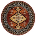 thumbnail image 1 of SAFAVIEH Vintage Hamadan Bora Oriental Area Rug, Rust/Gold, 6'7" x 6'7" Round, 1 of 8