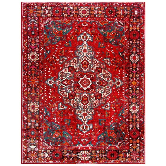 SAFAVIEH Vintage Hamadan Cathleen Traditional Area Rug, Red/Multi, 4' x 6'