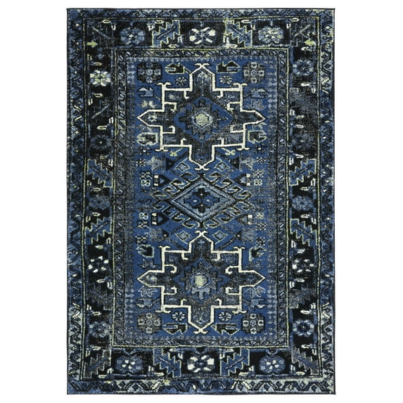 SAFAVIEH Vintage Hamadan Dania Oriental Area Rug, Blue/Grey, 4' x 6'