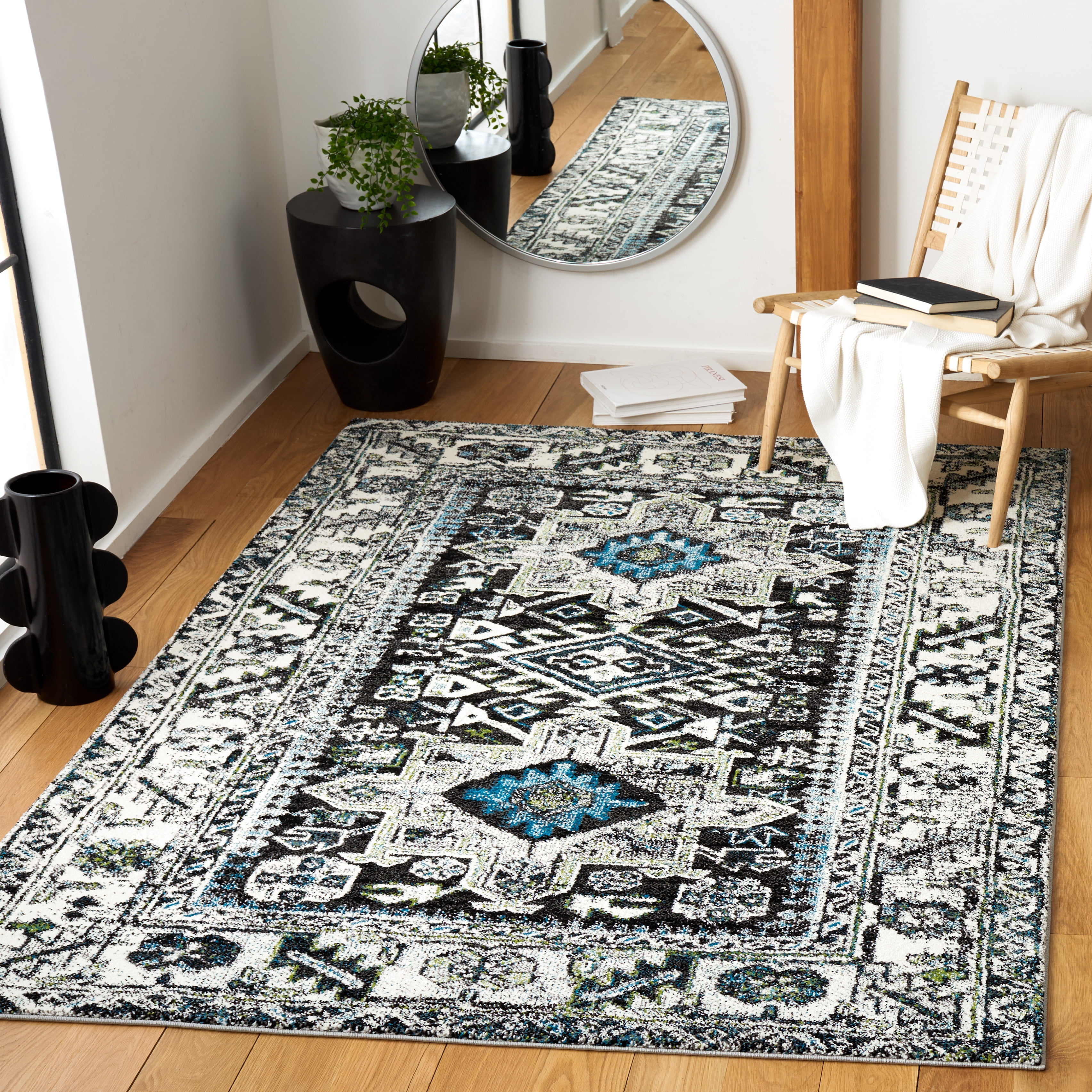 Safavieh Vintage Hamadan Dania Oriental Area Rug, Dark Gray/Ivory, 4' x 6'