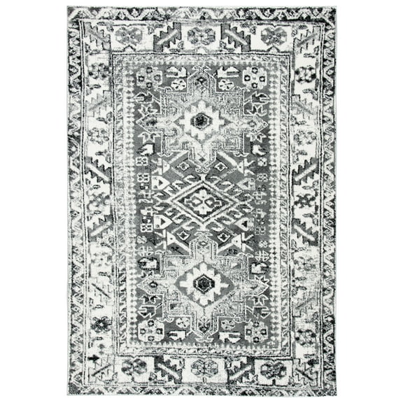 SAFAVIEH Vintage Hamadan Dania Oriental Area Rug, Grey/Ivory, 2'7" x 5'