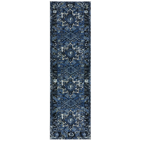 SAFAVIEH Vintage Hamadan Dania Oriental Runner Rug, Blue/Grey, 2'3" x 10'