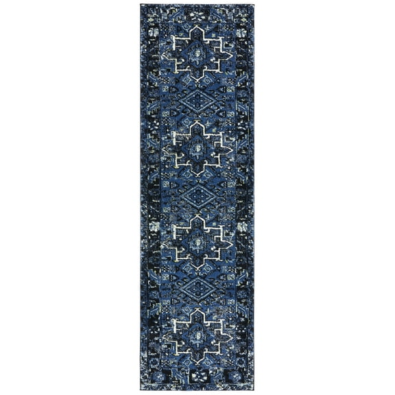SAFAVIEH Vintage Hamadan Dania Oriental Runner Rug, Blue/Grey, 2'3" x 12'