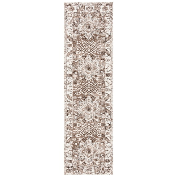 SAFAVIEH Vintage Hamadan Dania Oriental Runner Rug, Brown/Ivory, 2'3" x 8'