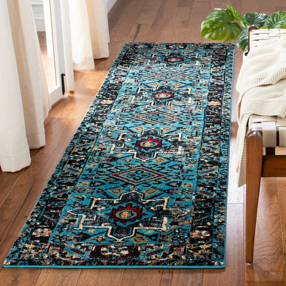 Safavieh Vintage Hamadan Dania Oriental Runner Rug, Light Blue/Black, 2'3" x 8'