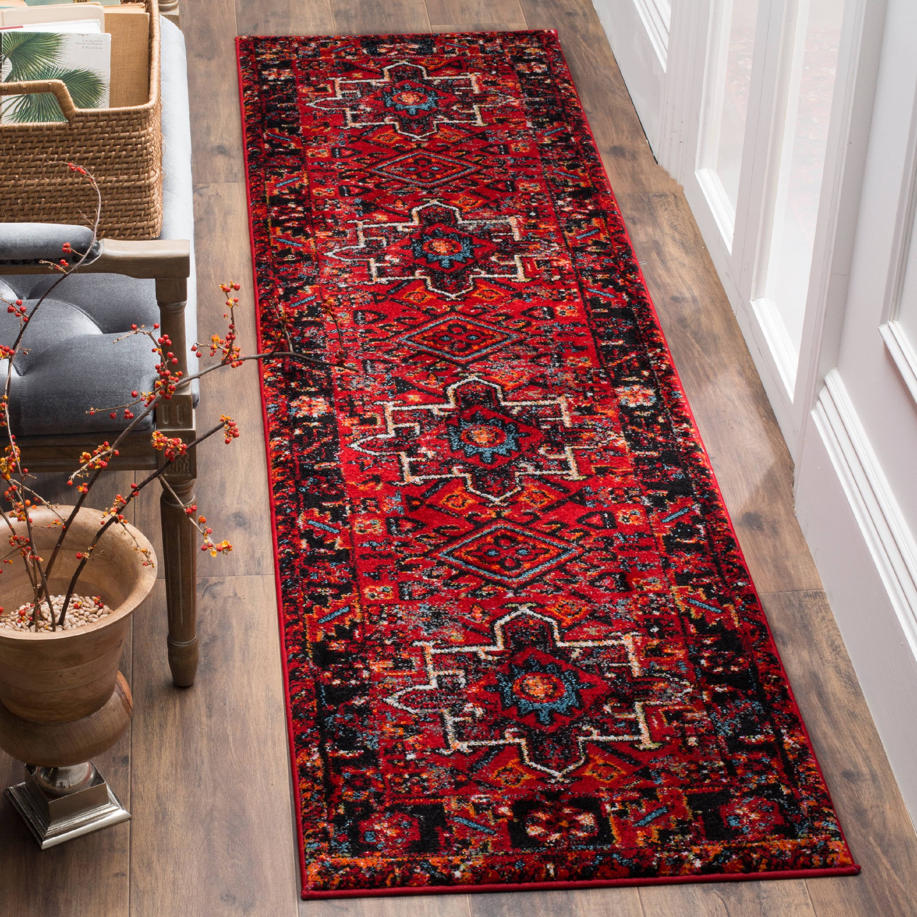 SAFAVIEH Vintage Hamadan Dania Traditional Runner Rug, Red/Multi, 2'3" x 12'