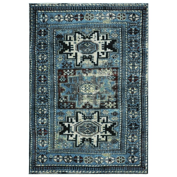 SAFAVIEH Vintage Hamadan Edin Oriental Area Rug, Light Blue/Black, 11' x 15'