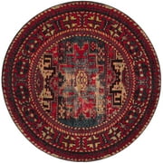 SAFAVIEH Vintage Hamadan Edin Oriental Area Rug, Red/Multi, 12' x 12' Round