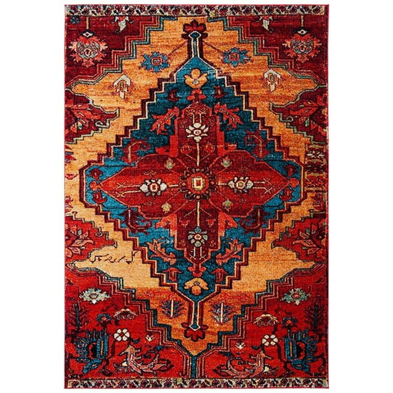 SAFAVIEH Vintage Hamadan Erksine Oriental Area Rug, Red/Blue, 8' x 10'
