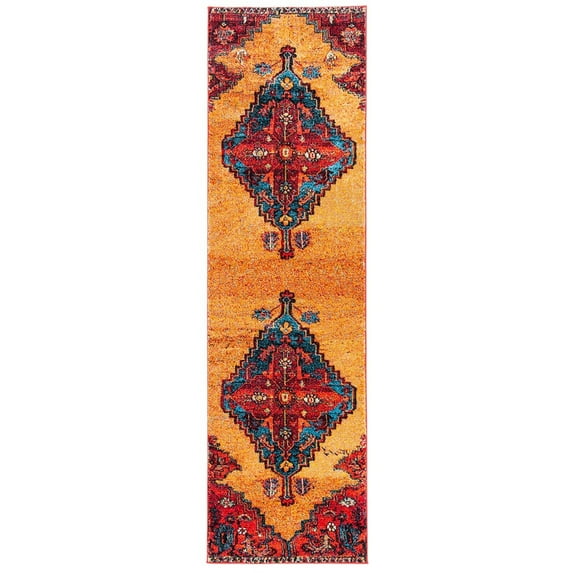 SAFAVIEH Vintage Hamadan Erksine Oriental Runner Rug, Red/Blue, 2'3" x 8'