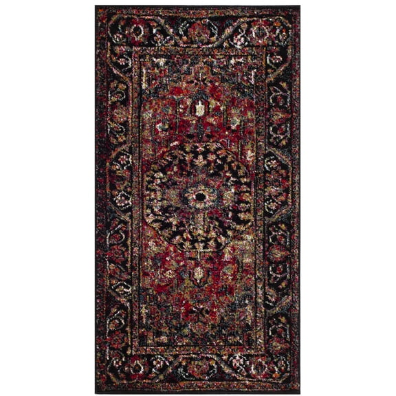 SAFAVIEH Vintage Hamadan Farran Traditional Area Rug, Red/Multi, 2'3" x 4'