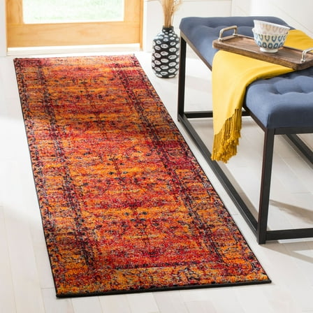 SAFAVIEH Vintage Hamadan Jessamine Traditional Runner Rug, Orange, 2'3" x 8'
