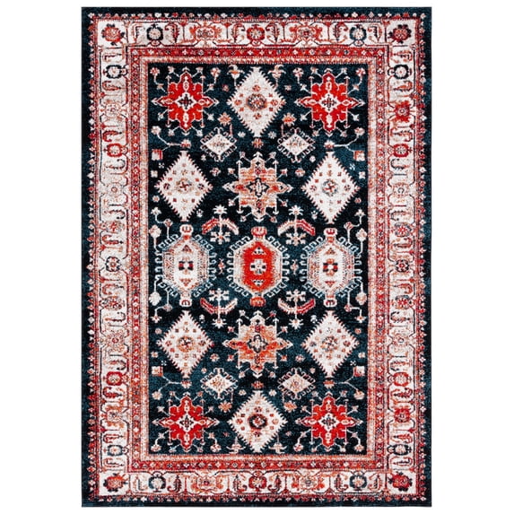 SAFAVIEH Vintage Hamadan Jolyon Oriental Area Rug, Ivory/Blue, 9' x 12'