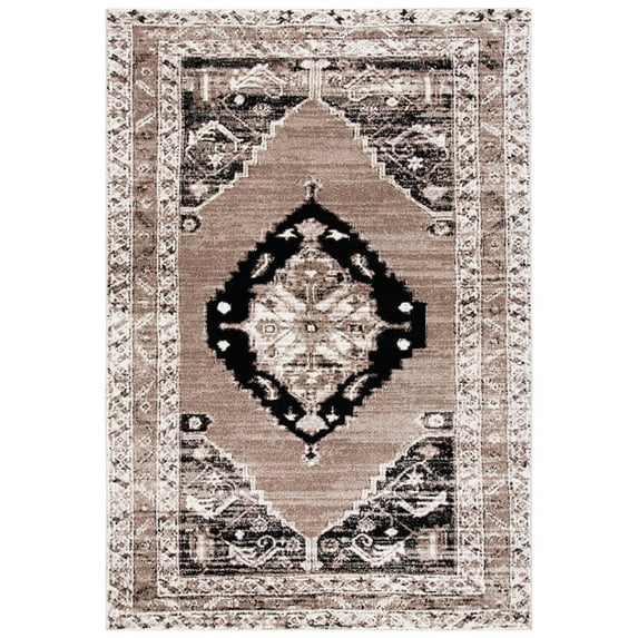 SAFAVIEH Vintage Hamadan Keighley Oriental Area Rug, Brown/Ivory, 9' x 12'
