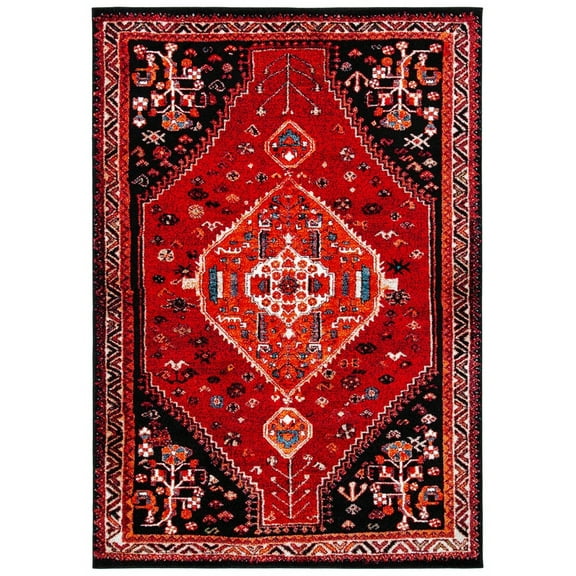 SAFAVIEH Vintage Hamadan Keighley Oriental Area Rug, Red/Black, 2'7" x 5'