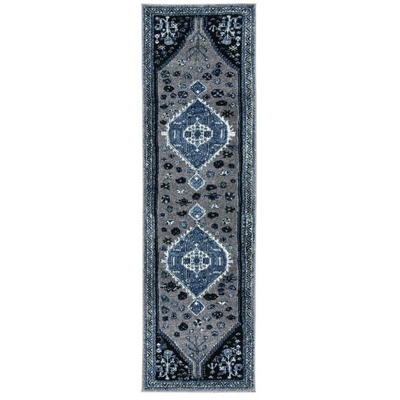 SAFAVIEH Vintage Hamadan Keighley Oriental Runner Rug, Beige/Black, 2'3" x 8'