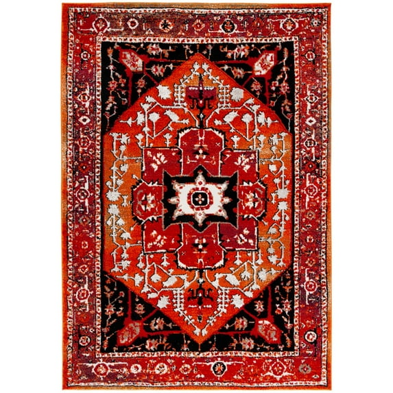SAFAVIEH Vintage Hamadan Kimmee Oriental Area Rug, Red/Orange, 4' x 6'