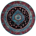 thumbnail image 1 of SAFAVIEH Vintage Hamadan Leone Oriental Area Rug, Turquoise/Black, 6'7" x 6'7" Round, 1 of 8