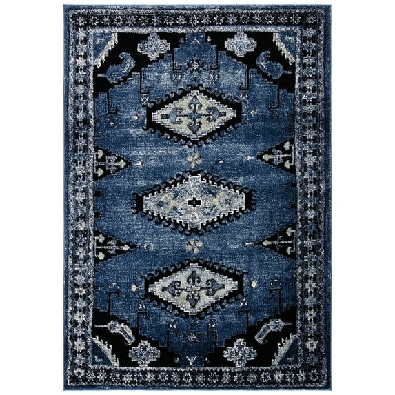 SAFAVIEH Vintage Hamadan Liana Oriental Area Rug, Blue/Black, 2'7" x 5'
