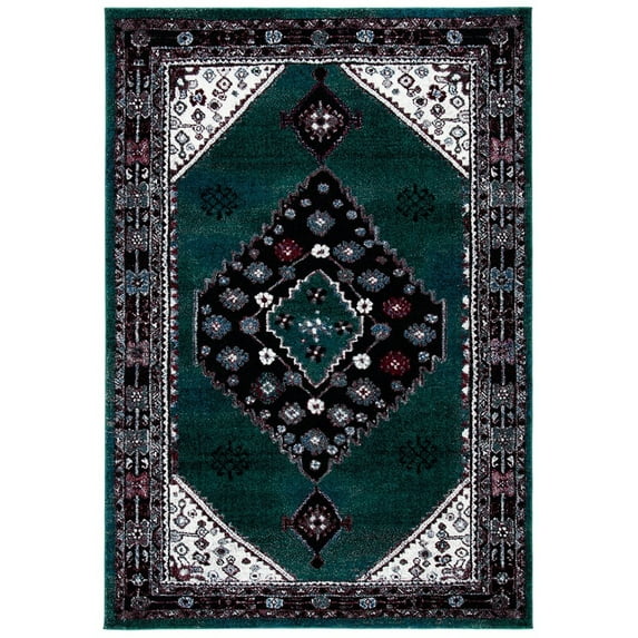 SAFAVIEH Vintage Hamadan Pascal Oriental Area Rug, Green/Black, 2'7" x 5'