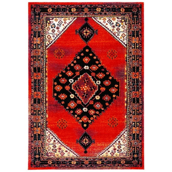 SAFAVIEH Vintage Hamadan Pascal Oriental Area Rug, Red/Black, 2'7" x 5'