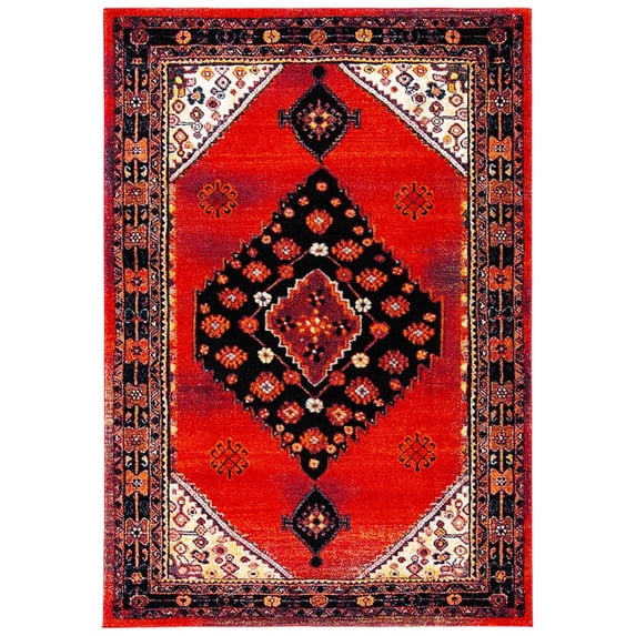 SAFAVIEH Vintage Hamadan Pascal Oriental Area Rug, Red/Black, 4' x 6'