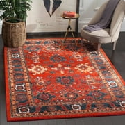 SAFAVIEH Vintage Hamadan Pema Traditional Area Rug, Orange/Blue, 10'6" x 14'