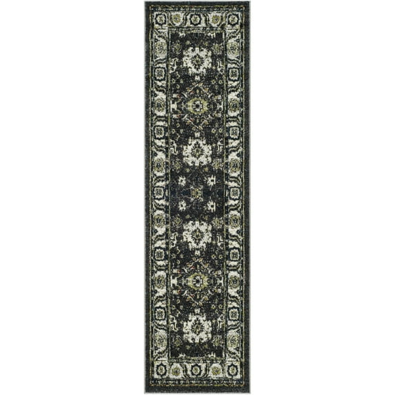 SAFAVIEH Vintage Hamadan Pema Traditional Runner Rug, Dark Grey/Ivory, 2'3" x 8'