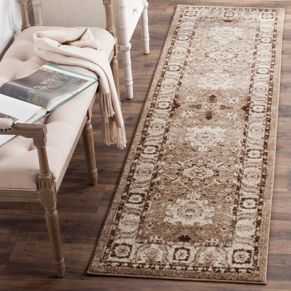 SAFAVIEH Vintage Hamadan Pema Traditional Runner Rug, Taupe, 2'3" x 16'