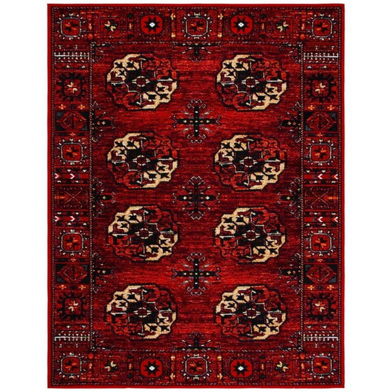 SAFAVIEH Vintage Hamadan Regent Traditional Area Rug, Red/Multi, 4' x 6'