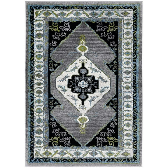 SAFAVIEH Vintage Hamadan Serapi Oriental Area Rug, Grey/Green, 4' x 6'