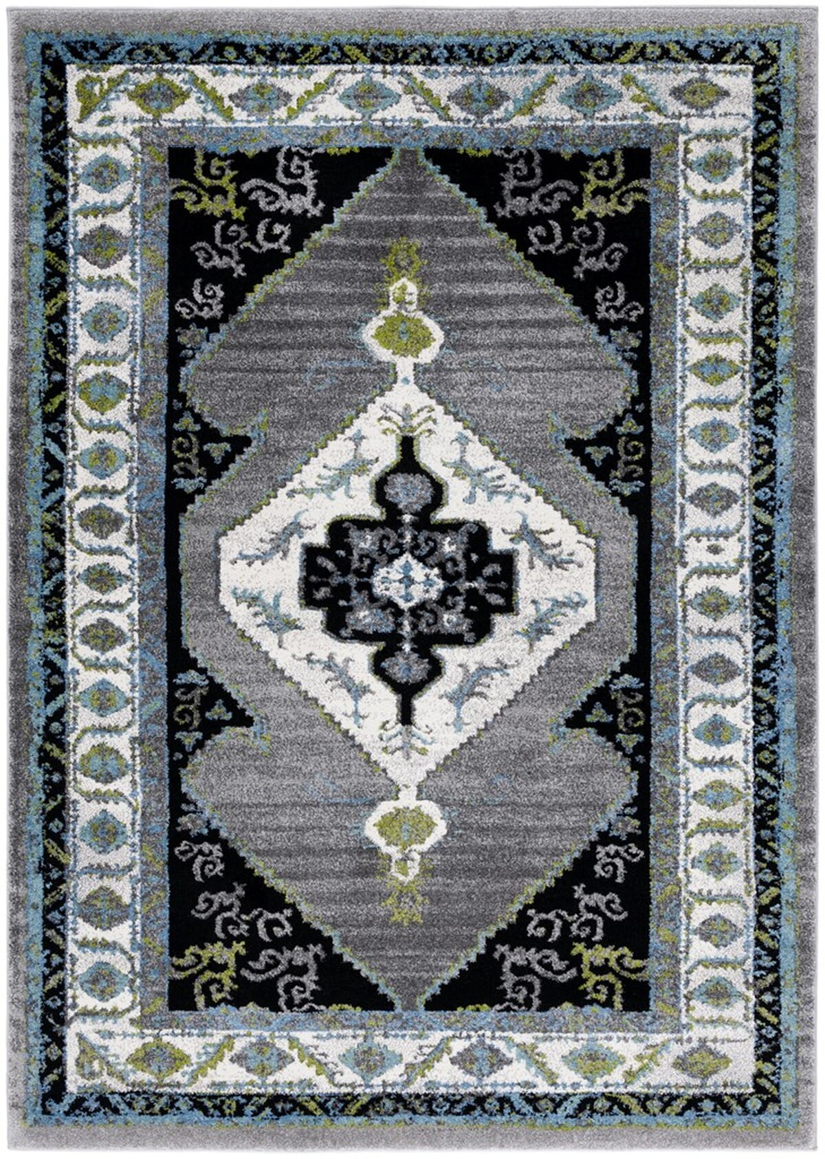 SAFAVIEH Vintage Hamadan Serapi Oriental Area Rug, Grey/Green, 5'3" x 7'6"