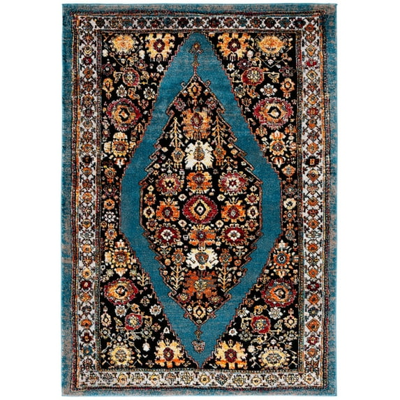 SAFAVIEH Vintage Hamadan Serenity Oriental Area Rug, Blue/Black, 2'7" x 5'
