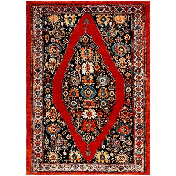 SAFAVIEH Vintage Hamadan Serenity Oriental Area Rug, Red/Black, 2'7" x 5'