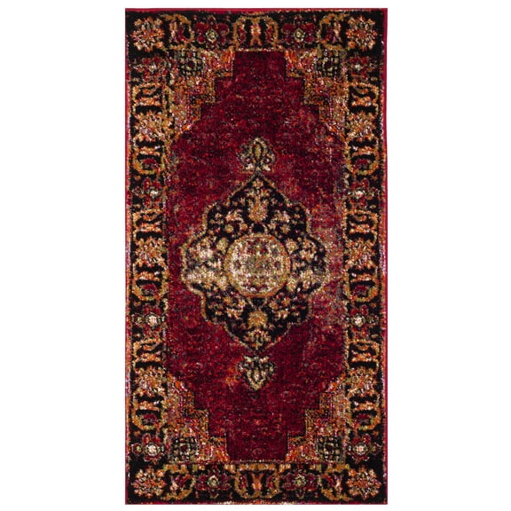SAFAVIEH Vintage Hamadan Tahnee Traditional Area Rug, Red/Multi, 2'3" x 4'