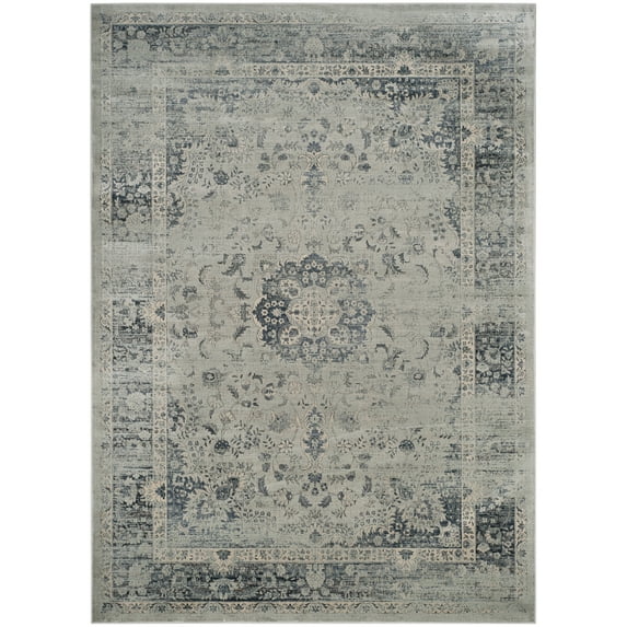 SAFAVIEH Vintage Hartley Bordered Area Rug, Light Blue, 8' x 10'