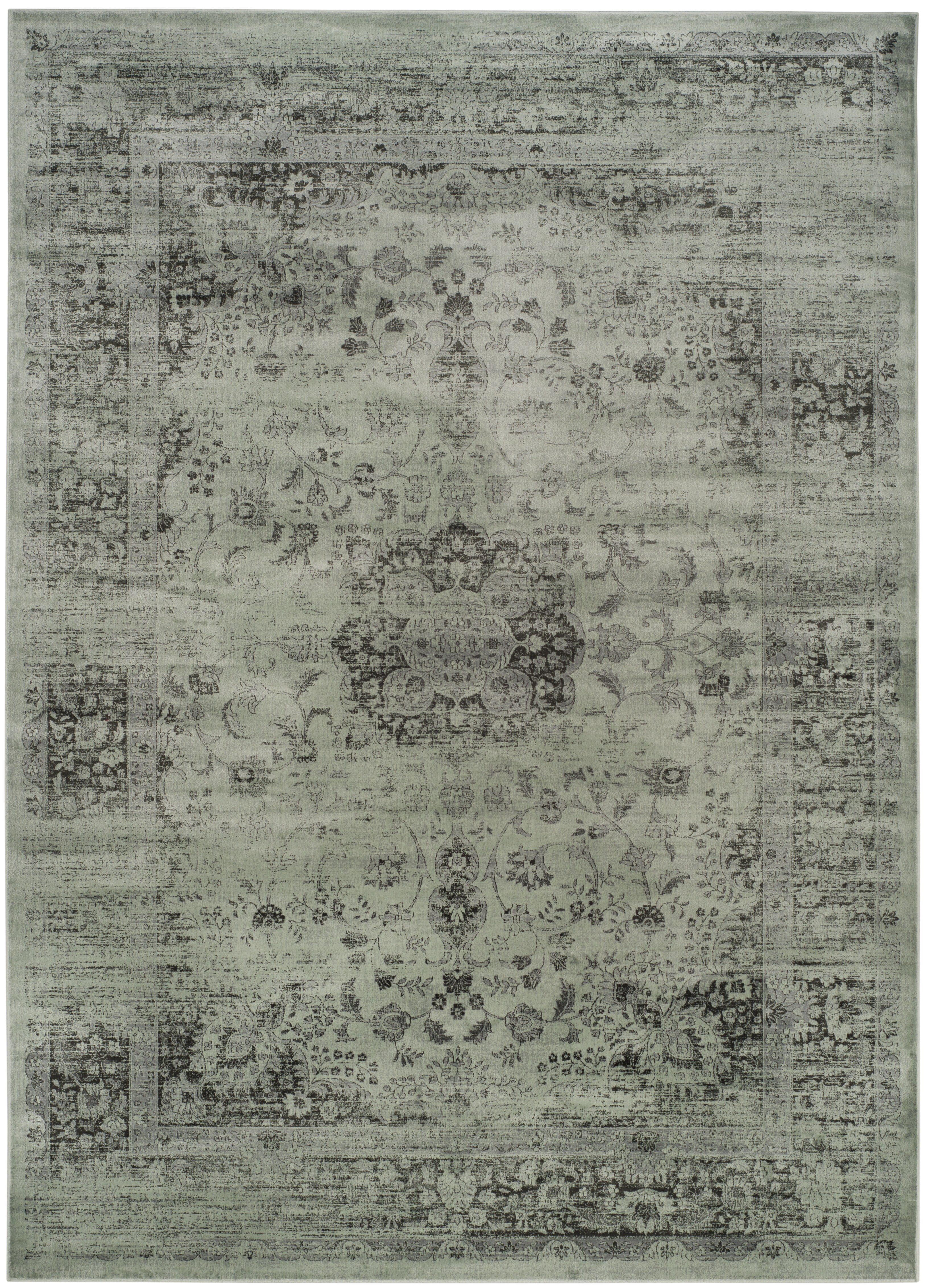 SAFAVIEH Vintage Hartley Bordered Area Rug, Spruce, 7'6" x 10'6"