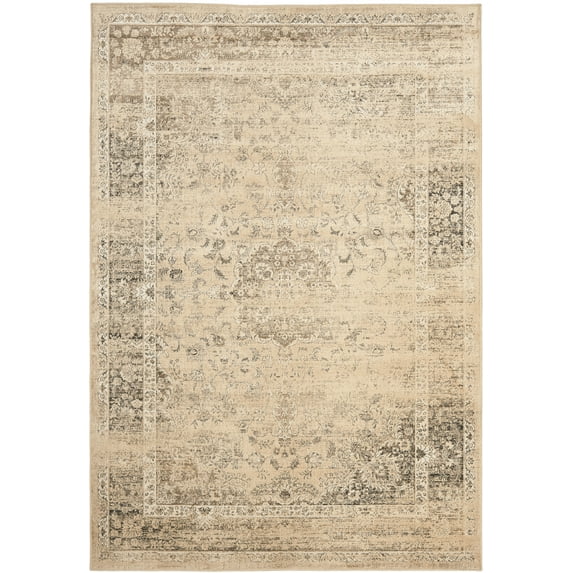 SAFAVIEH Vintage Hartley Traditional Area Rug, Warm Beige, 6'7" x 9'2"