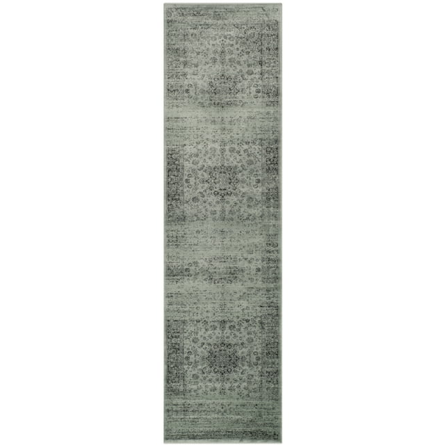 SAFAVIEH Vintage Hartley Traditional Runner Rug, Spruce/Ivory, 2'2" x 10'