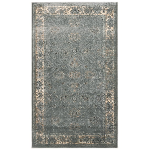 SAFAVIEH Vintage Jaxon Bordered Area Rug, Grey/Multi, 4' x 5'7"