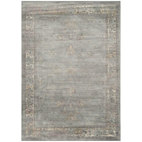 SAFAVIEH Vintage Jaxon Bordered Area Rug, Grey/Multi, 8' x 10'