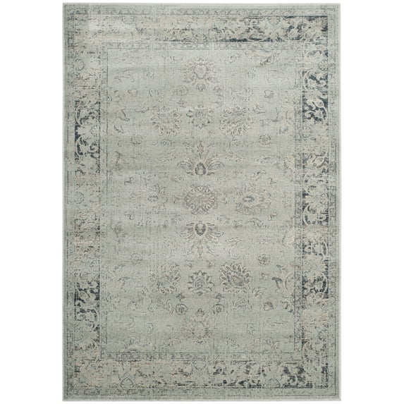 SAFAVIEH Vintage Jaxon Bordered Area Rug, Light Blue, 4' x 5'7"