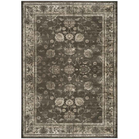 SAFAVIEH Vintage Jaxon Bordered Area Rug, Soft Anthracite, 7'6" x 10'6"