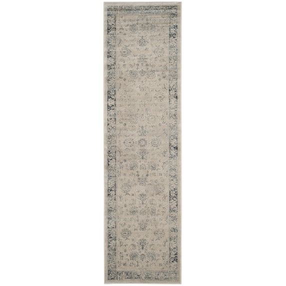 SAFAVIEH Vintage Jaxon Traditional Runner Rug, Stone/Blue, 2'2" x 8'