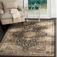 thumbnail image 1 of SAFAVIEH Vintage Kinsley Traditional Area Rug, Black/Ivory, 8' x 11', 1 of 7