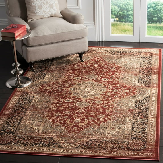 SAFAVIEH Vintage Kinsley Traditional Area Rug, Rust/Black, 9' x 12'