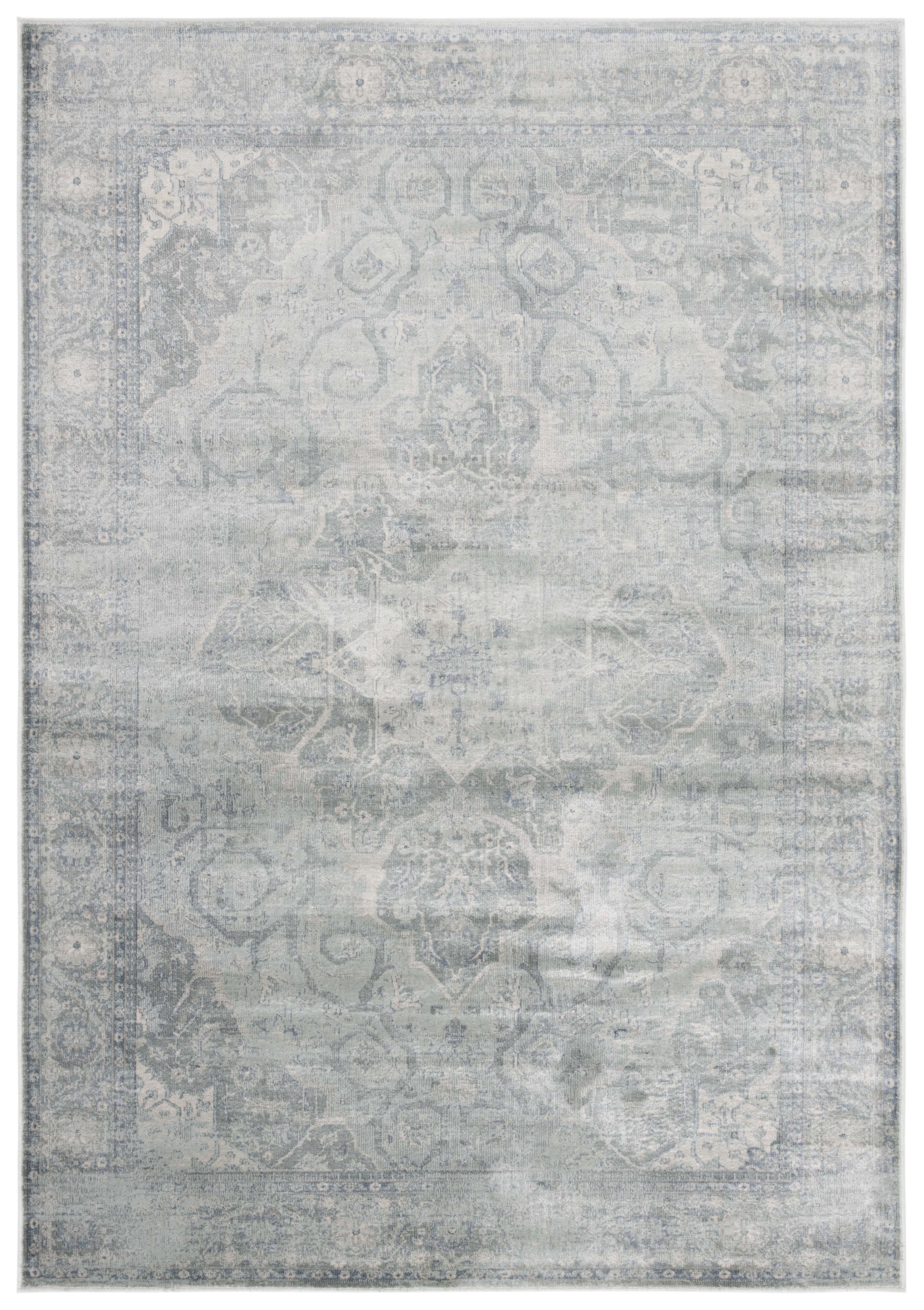 SAFAVIEH Vintage Kirsteen Bordered Area Rug, Silver, 8' x 10'