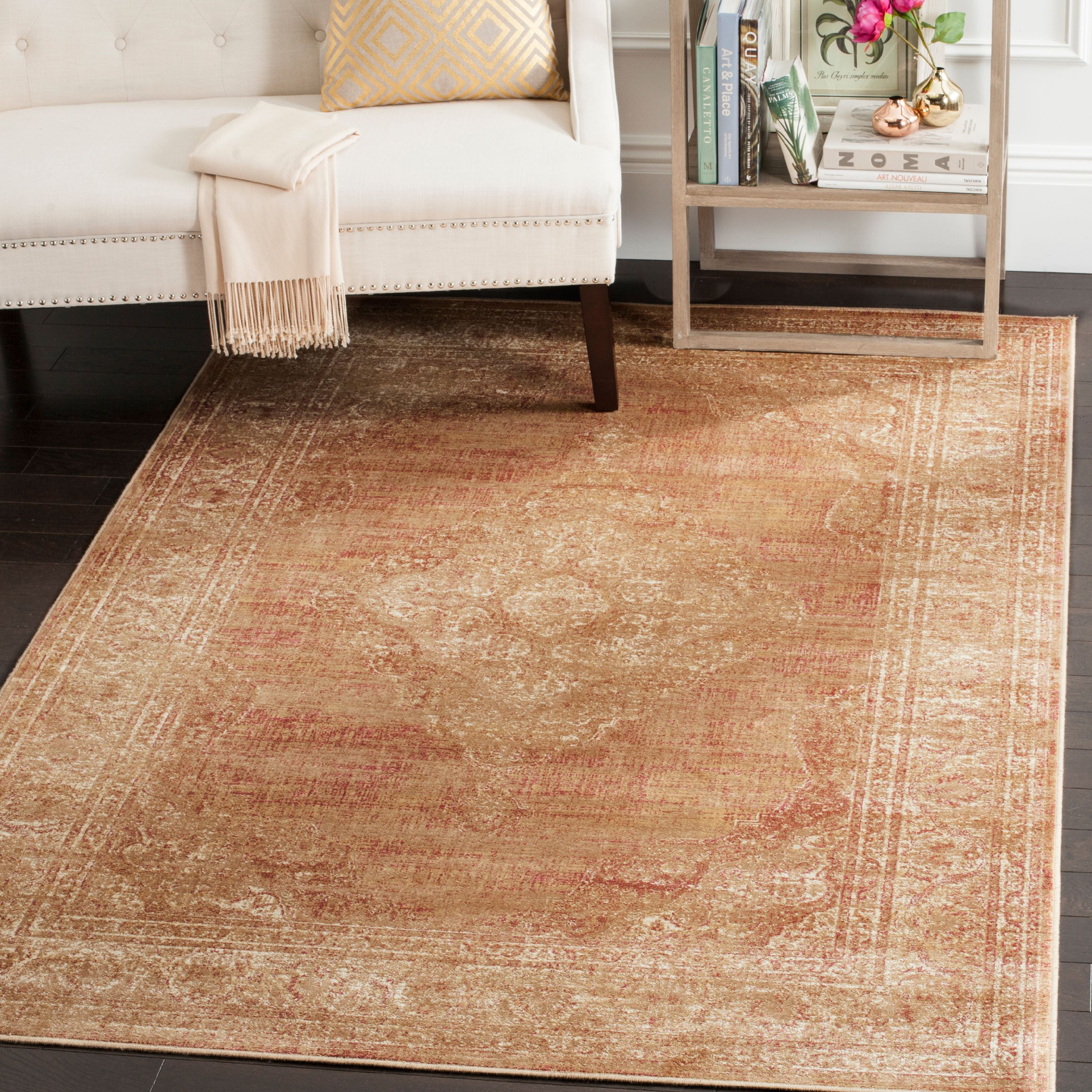 Light Blue Hand-Knotted Rectangular 6' x 9' Viscose Rug