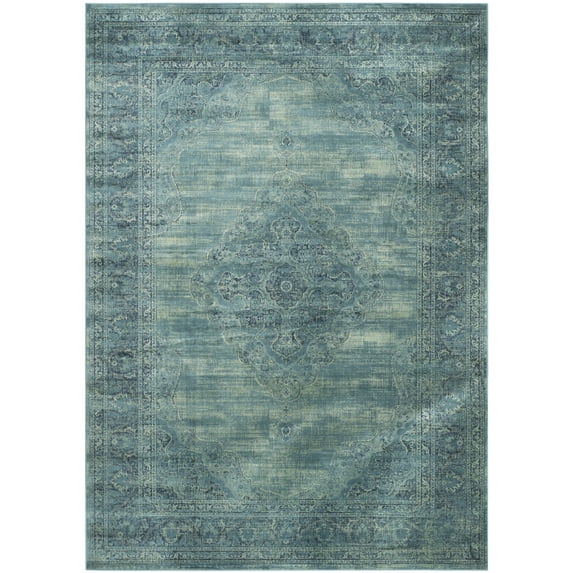 SAFAVIEH Vintage Kynaston Bordered Area Rug, Turquoise/Multi, 8' x 10'